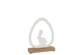Œuf de lapin Bois de manguier/blanc de fer Naturel